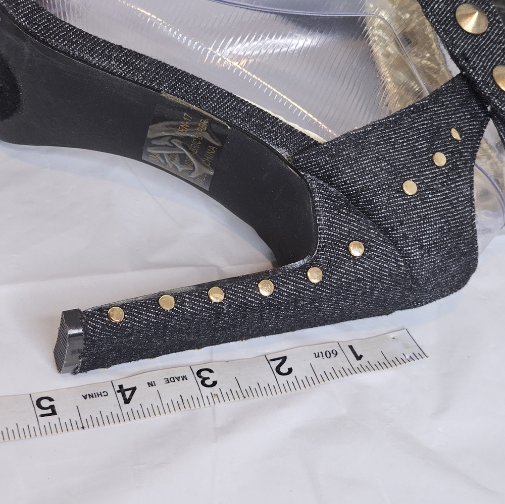 Cape Robbin Jen-17 Faux Denim Heel, Women's Size 8M - Picture 7 of 8